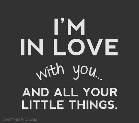 Im in love with you and all your little things love love quotes one direction quotes quote in love picture quotes love picture quotes love images Love Sayings, Love Quotes For Him Romantic, Girlfriend Quotes, Cute Love Quotes For Him, Life Quotes Love, I Love You Quotes, Love Quotes For Her, Best Love Quotes, I'm In Love