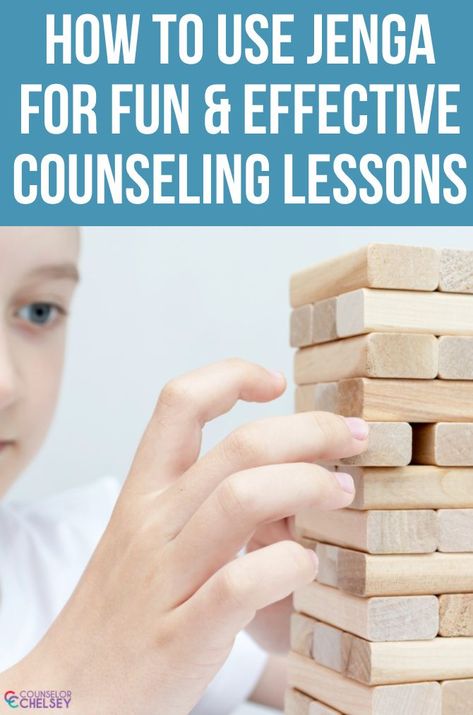 Use Jenga in your school counseling lessons and small groups to help students learn about and practice different social emotional skills. This game is an easy way to teach about social skills, self-control, and more. Jenga is easy to add to your counseling lessons and kids love getting to play the fun game. There are different ways to use Jenga to address whichever social emotional learning topic you are teaching! Jenga Social Skills Game, Jenga Emotions Game, Social Skills Jenga, Therapy Jenga, Therapy Lessons, School Counseling Ideas, Counselling Activities, Social Work Interventions, Behavior Specialist