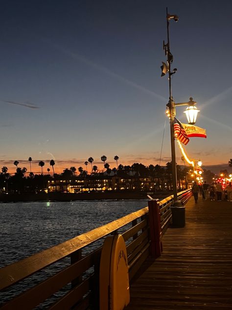 Santa Barbara Sunset, Pier Aesthetics, Santa Monica Pier Aesthetic, Santa Barbara Aesthetic, Beach Town Aesthetic, La Summer, Santa Barbara Beach, Downtown Santa Barbara, Manhattan Beach Pier