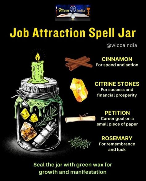 Dream Job Spell Jar, Get A Job Spell Jar, Power Spell Jar, Spells For Studying, Job Attraction Spell, Get The Job Spell Jar, Career Spell Jar, Manifest A Job Spell, Justice Spell Jar