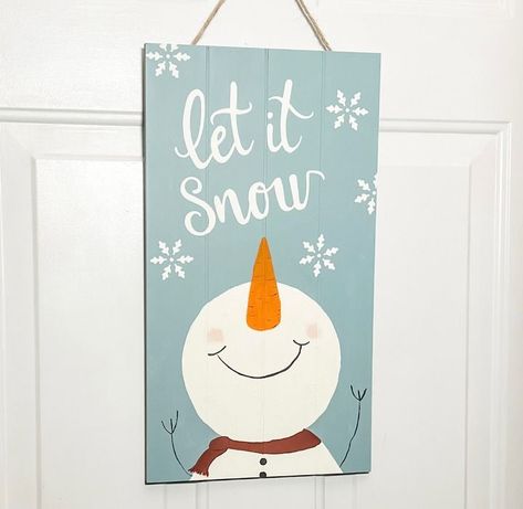 Adorable Let It Snow DIY | ❄️ Adorable Let It Snow DIY ❄️ | By We Craft Around | Facebook Let It Snow Painting, Let It Snow Sign, Dollar Tree Christmas Decor, Frugal Christmas, Dollar Tree Christmas, Let It Snow, Dollar Tree, Diy Painting, Holiday Crafts