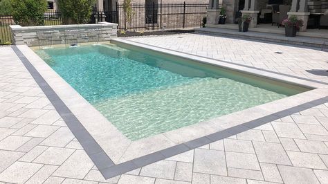 Small Fiberglass Pools, Fiberglass Pool, Leisure Pools, Pools Backyard Inground, Fiberglass Swimming Pools, Pool Steps, Pool Colors, Rectangular Pool, Pool Installation