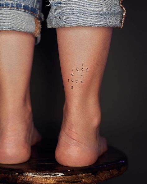 Birth Year Tattoo Ideas, Year Tattoo Ideas, Years Tattoo, Year Tattoos, Birth Year Tattoo, Year Tattoo, Skeleton Hand Tattoo, Leg Tattoo Men, Leg Tattoos Women