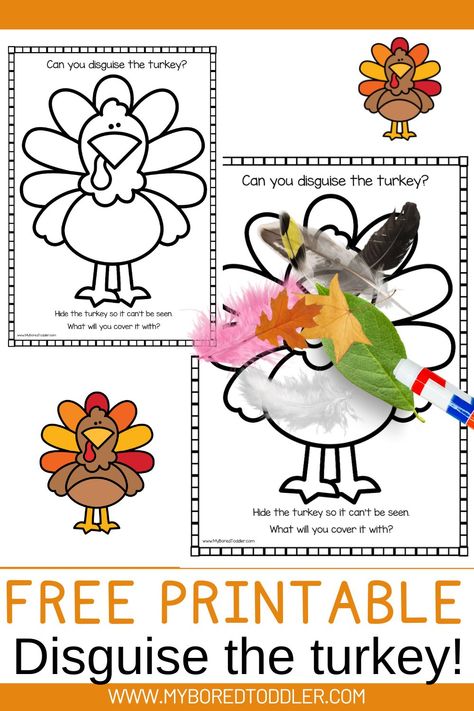 Preschool Disguise A Turkey, Turkeys Crafts For Toddlers, Turkey Disguise Project Preschool, Free Disguise A Turkey Printable, Turkey Trouble Disguise Template, Turkey Arts And Crafts For Toddlers, November Preschool Themes Ideas, Disguise A Turkey Preschool, Turkey Disguise Template Printable