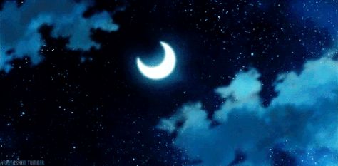 . Moon Gif, Anime Moon, Star Gif, Gif Background, Sky Gif, Sky Anime, Night Gif, 8bit Art, Anime Gifs