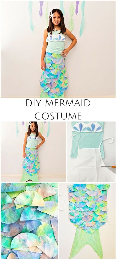 Mermaid Costume For Kids, Diy Mermaid Costume, Mermaid Costume Kids, Homemade Mermaid Costumes, Diy Mermaid Tail, Best Diy Halloween Costumes, Halloween Mermaid, Mermaid Costume Diy, Mermaid Halloween Costumes