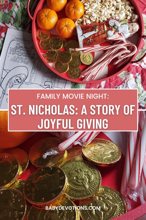 Family Movie Night: St. Nicholas: A Story of Joyful Giving + St. Nick’s Snack Tray St Nicholas Feast Day, St Nicholas Day Ideas Kids, St Nick Ideas, St Nick Gifts For Kids, St Nicholas Day Ideas, Strawberry Santa Hats, Strawberry Santas, St Nicholas Day, Christian Homeschool