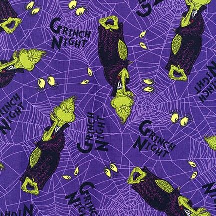 Can't wait for Halloween?  Some of the fabrics from the Spooktacular Suess line by Robert Kaufman is now available 5/15/2015 Grinch Halloween, Mosaic Pictures, Purple Christmas, Cotton Crafts, Halloween Fabric, Robert Kaufman Fabrics, Robert Kaufman, Down South, Holly Jolly