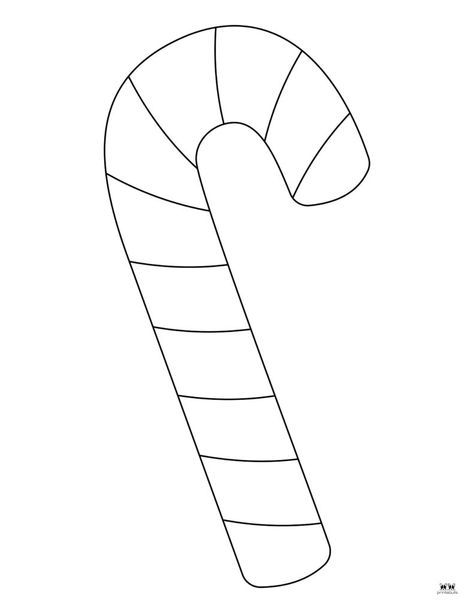 Candy Cane Crafts For Preschool, Candy Canes Coloring Pages, Christmas Drawing Template, Candy Cane Patterns Preschool, Candy Cane Craft Preschool, Christmas Candy Coloring Pages, How To Draw A Candy Cane, Easy Candy Cane Craft, Winter Templates Free Printable