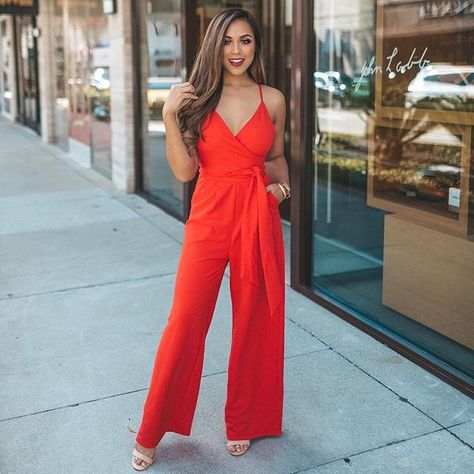 ’m obsessed with this romper!!! I shared it in a try on haul yesterday from @thebraveboutiquesb loved it so much I wore it to Orange Jumpsuit Outfit, Kentucky Derby Attire, Derby Attire, Ladies Suits, Recruitment Outfits, Orange Jumpsuit, Classy Prom, Loungewear Outfits, Classy Prom Dresses