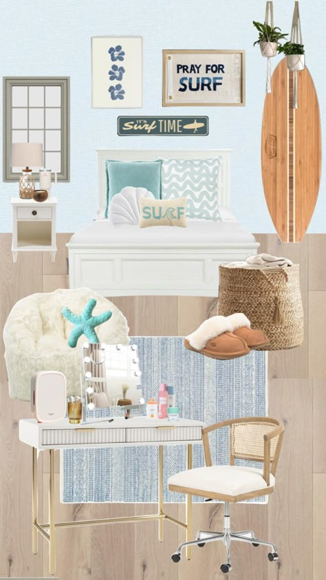 #myfirstshuffle Preppy Kid, Costal Bedroom, Surf Room Decor, Coastal Room Decor, Decorating Your Living Room, Beachy Room Decor, Shuffles Aesthetic, Beach Room Decor, White Room Decor