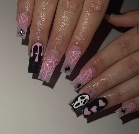 Baddy Nails, Toes Ideas, Fly Nails, Horror Nails, Holloween Nails, Halloween Nails Easy, Halloween Acrylic Nails, Cute Halloween Nails, Anime Nails