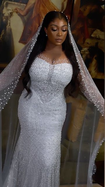 Atelier Photography, Latest Wedding Gowns, Plus Wedding Dresses, Nigerian Bride, African Print Dress Ankara, Bride Veil, Wedding Stage Decorations, Dream Wedding Ideas Dresses, Bella Naija Weddings