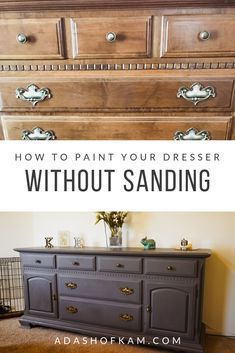 Dresser Cabinet Makeover, Updating Dresser Diy, Diy Dresser Makeover Black, Repaint Dresser Diy, Update Old Dresser, Diy Black Dresser Makeover, Refinished Dresser Diy, Diy Old Furniture Makeover, Paint A Dresser