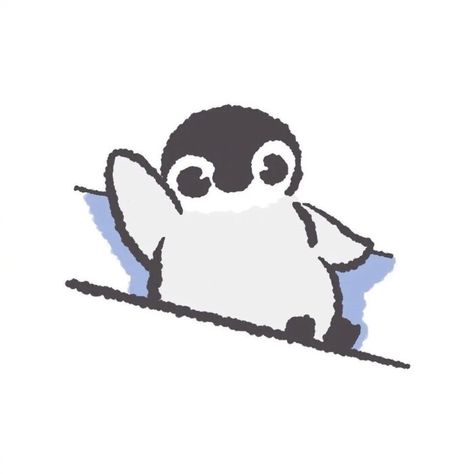 Penguin Widget, Aesthetic Penguin Pfp, Penguin Icon Cute, Miniso Penguin Cartoon, Cute Kawaii Penguin, Cute Penguin Cartoon, Penguin Wallpaper, Penguin Cartoon, Blue Sky Wallpaper