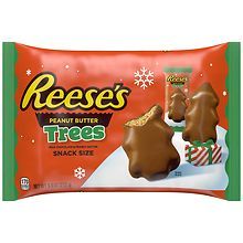 Reeses Candy, Smooth Peanut Butter, Peanut Butter Snacks, Chocolate Tree, Christmas Candy Bag, Peanut Butter Candy, Milk Chocolate Candy, Chocolate Snacks, Butter Milk