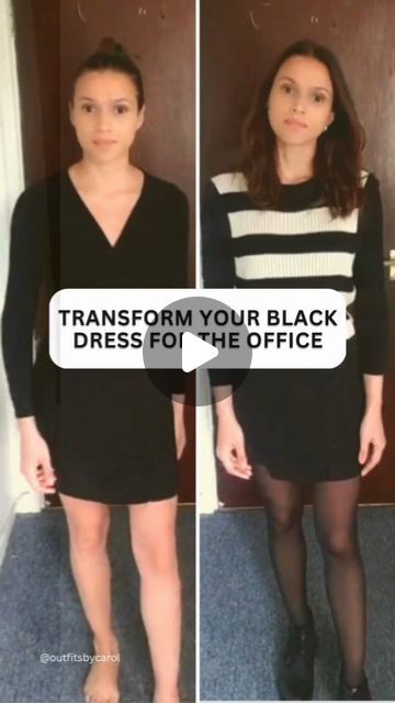 Transform your black dress into the perfect office outfit! 🖤✨ 

In this reel, I'll share my top styling tips to take your classic black dress from simple to sophisticated for the workplace. Discover easy ways to add layers, accessories, and professional flair. 

Watch now and elevate your office style! 

#officefashion #blackdress #styletips #styleinspiration #outfit #outfitoftheday Black Dress Outfit Work, Black Office Dress, Black Plain Dress, Perfect Office, Classic Black Dress, Black Dress Outfits, Office Outfit, Black Short Dress, Office Dresses