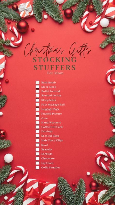 Here are 20 stocking stuffer ideas for mom or any woman in your life! Mom Stocking Stuffers, Stocking Stuffers For Mom, Coffee Gifts Card, Stocking Stuffer Ideas, Scented Lotion, Stocking Gifts, Sleep Mask, Stocking Stuffer, Luggage Tags