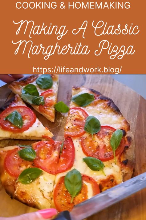 Cooking And Homemaking - Making A Classic Margherita Pizza Authentic Margarita Pizza, Diy Margarita Pizza, Classic Margherita Pizza, Classic Margarita Pizza, Grilled Margarita Pizza, Pizza Margherita Recipe, Margarita Pizza Recipe, Homemade Margarita Pizza, Pizza With Fresh Mozzarella