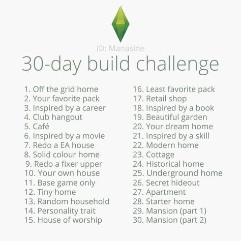 Sims Build Challenge, Sims Legacy Challenge, Building Challenge, Sims Challenge, Sims 4 Cheats, Sims Stories, Sims 4 Challenges, Sims 4 House Plans, Sims 4 House Building