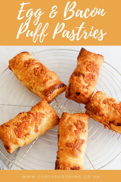 Breakfast Puff Pastry, Bacon Puffs, Puff Pastry Recipes Savory, Puffed Pastry, Egg And Bacon, Bread Head, Pillsbury Crescent, Puff Pastries, Baked Recipes