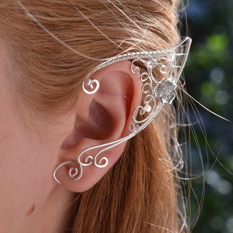 Coachella Jewelry, Ear Cuff Diy, Cuffs Diy, Dragon Ear Cuffs, Elf Ear, Elf Ear Cuff, Fairy Ears, Elf Ears, Tiny Hoop Earrings