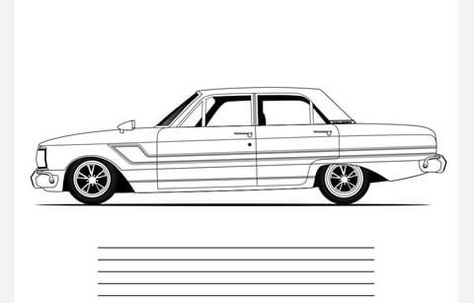 Ford Falcon Dibujo, Auto Ford, Cars Coloring, Cars Coloring Pages, Car Vector, Ford Racing, Ford Falcon, Car Drawings, Car Ford