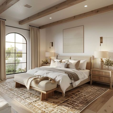 Primary Bedroom Remodel, Coastal Spare Bedroom Ideas, Modern Window Design Bedrooms, Vaulted Ceiling Bedroom Master Suite Crown Moldings, Primary Bedroom Decor Ideas, Cathedral Ceiling Bedroom Master Suite, Bedroom Inspirations Master Scandinavian, Big Master Room Ideas, California Modern Bedroom