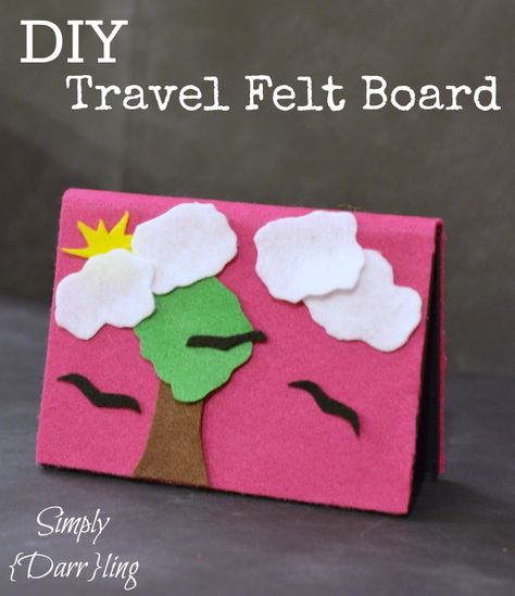 DIY Travel Felt Board Felt Board Diy, Travel Felt Board, Felt Busy Bag, Felt Board Ideas, Diy Felt Board, Toddler Vacation, In The Plane, Travel Book Diy, Felt Boards