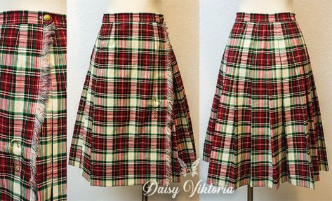 Uniform Skirt Pattern, Kilt Skirt Pattern, Tartan Skirt Pattern, Kilt Pattern, Make Your Own Costume, Midi Skirt Pattern, Fairytale Gown, Tartan Skirt, Kilt Skirt