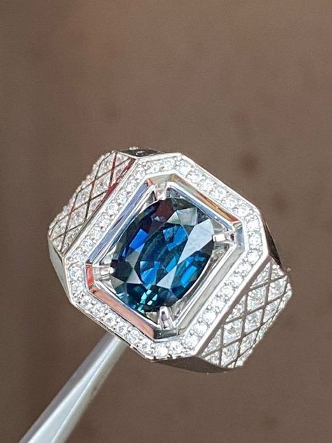 Pearl Ring Design, Mens Ruby Ring, Ring Sketch, Mens Ring Designs, Fancy Diamond Ring, Blue Sapphire Jewelry, Gents Ring, Mens Gemstone Rings, Expensive Jewelry Luxury