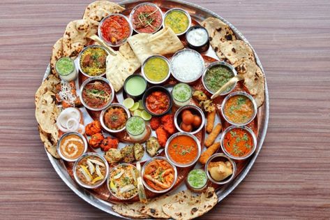 "BAHUBALI THALI" Has a lot's of variety in indian food. There is combination of south, north, east & west foods.  You can enjoy indian food in one dish Indian Food Photography, Germany Food, Desi Food, India Food, English Food, Waiting List, Indian Food Recipes Vegetarian, Indian Cooking, Indian Dishes