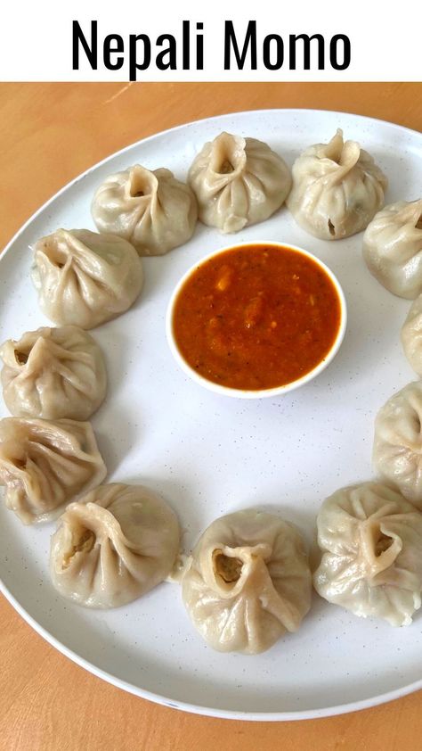 Chicken Momo Recipe, Nepali Momo, Momo Dumplings, Momo Recipe, Nepalese Food, Momos Recipe, Nepali Food, Pasta Dinners, Dumpling Recipe