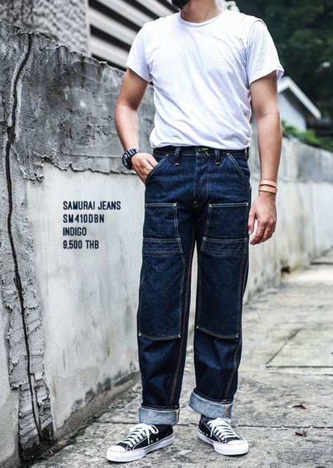 Samurai SM410 Bape Jeans, Old Hipster, Samurai Jeans, Japanese Selvedge Denim, Edwin Jeans, Workwear Style, Iron Heart, Smart Casual Style, Tailor Shop