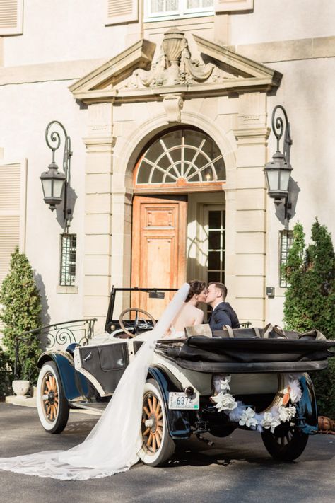 Vintage Chateau, Yummy Mummies, Vintage Wedding Venues, Wedding Getaway Car, French Chateau Weddings, French Chateau Wedding, Rhode Island Wedding, Chateau Wedding, Vintage Details