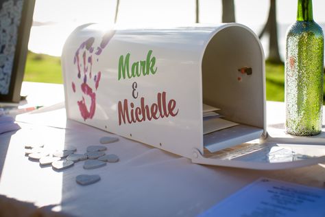 Custom Disney UP mailbox used as wedding gift card box. Coordination services by LVL Events at Scripps Seaside Forum. Photo by Salgado Images. Mailbox Card Box Wedding, Wedding Mailbox Card Holder, Disney Card Box Wedding, Disney Wedding Signage, Vintage Mailbox Wedding Cards, Wedding Card Mailbox, Up Mailbox, Disney Wedding Whitehall Patio, Wedding Mailbox