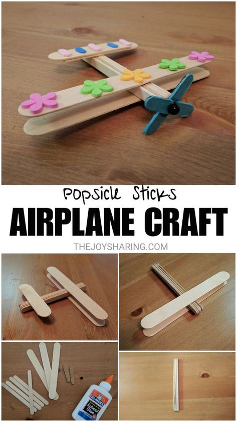 Airplane Craft, Plane Crafts, Airplane Activities, Airplane Crafts, Diy Popsicle, Popsicle Stick Crafts, Popsicle Stick, Crafts For Kids To Make, Camping Crafts