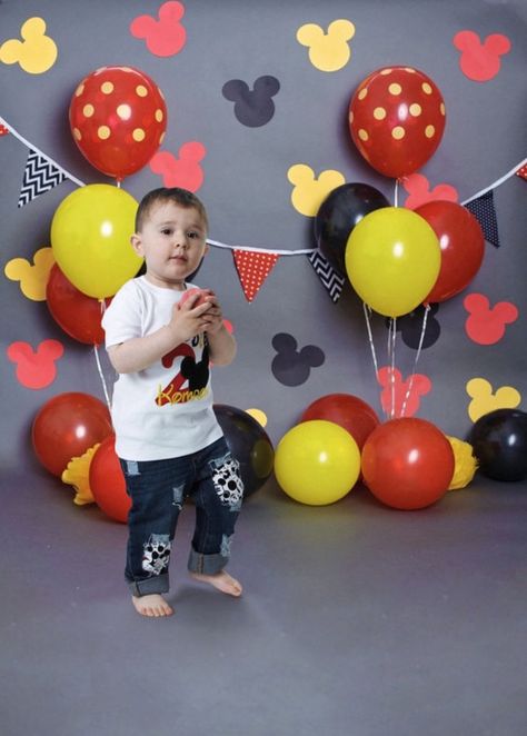 Mickey Mouse boy toddler photo shoot 2nd birthday Oh TWO-dles Mickey Mouse Photo Shoot Ideas, 2nd Birthday Pictures, Mickey Mouse Birthday Decorations, 2nd Birthday Photos, Mickey First Birthday, Mickey Mouse Birthday Cake, Twodles Birthday, Mickey Mouse Themed Birthday Party, Mickey Mouse Decorations