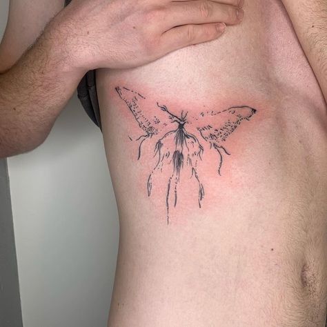 Gothic Fairy Tattoo, Moonlight Butterfly, Sigilism Tattoo, Compass Tattoo Meaning, J Tattoo, Small Chest Tattoos, Compass Tattoo Design, Tattoo Butterfly, Pen Tattoo