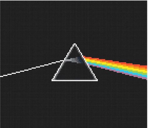 Dark Side of the Moon Moon Pixel Art, Moon Crochet, Pink Floyd Albums, Moon Cross Stitch, Aida Cloth, Drawing Wallpaper, Tapestry Crochet Patterns, Dark Side Of The Moon, Apple Watch Wallpaper