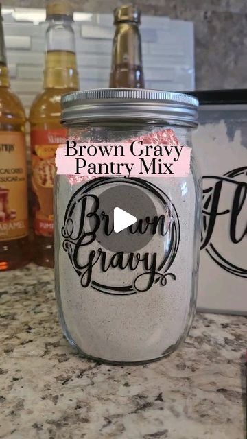 Homemade Brown Gravy Mix Recipe, Brown Gravy Mix Recipe, Homemade Beef Gravy, Beef Gravy Mix, Make Powdered Sugar, Homemade Brown Gravy, Home Labels, Homemade Gravy Recipe, Baking Mix Recipes