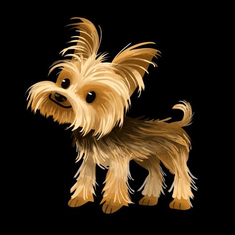 Yorkie Sketch, Yorkie Drawings, Yorkshire Terrier Drawing, Yorkie Painting Easy, Yorkie Terrier Illustration, Cartoon Yorkie, Yorkie Illustration, Yorkshire Terrier Illustration, Yorkie Illustration Cartoon