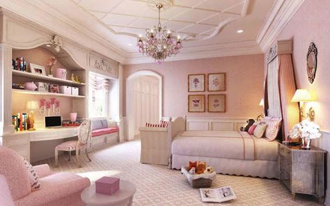 the boo and the boy: Rooms for girls Mansion Homes, Beverly Park, Princess Bedrooms, Pink Bedroom For Girls, Bedroom Decor Cozy, Mark Wahlberg, Girl Bedroom Decor, Big Girl Rooms, House Room