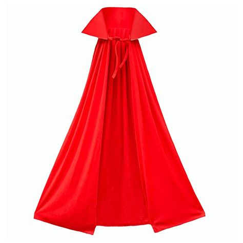 Amazon.com: 40" Red Cape with Stand-Up Collar - Halloween Costume Accessory: Clothing Devils Costume, Dr Strange Costume, Rainbow Costumes, Vampire King, Devil Costume, Superhero Costume, Superhero Cosplay, Overlock Stitch, Red Cape