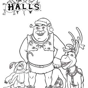 Shrek, Shrek And Friends On Christmas Coloring Page: Shrek and Friends on Christmas Coloring Page Simple Shrek Drawing, Shrek Drawing Funny, Donkey Shrek Drawing, Shrek Coloring Pages Free Printable, Christmas Character Coloring Pages, Shrek Drawing, Christmas Pictures To Color, Free Christmas Coloring Pages, Christmas Cutouts