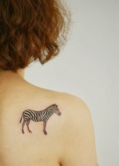 Zebra Print Tattoos, Zebra Tattoo, Zebra Tattoos, Small Animal Tattoos, Animal Tattoos For Women, Tasteful Tattoos, Simple Tattoo Designs, Back Tattoos For Guys, Warrior Tattoo