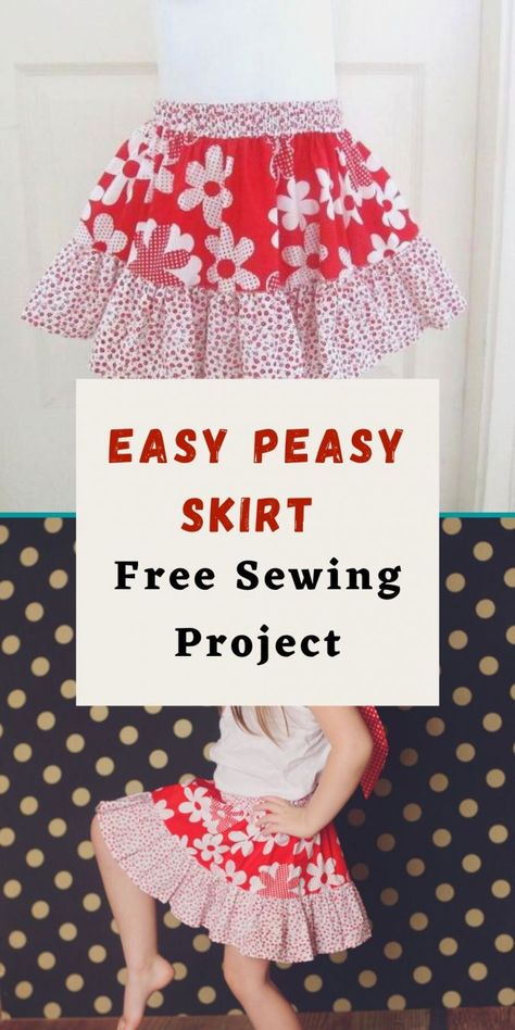 Girls Skirt Pattern Free, Girls Skirt Tutorial, Free Skirt Pattern, Girls Skirt Patterns, Girls Dress Pattern Free, Diy Elastic, Skirt Pattern Free, Baby Dress Set, Dress For Baby Girl