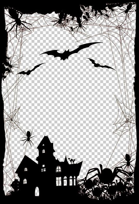 Halloween Clip Art Black And White, Halloween Imagem, Halloween Layout, Christmas Costume, Frame Photo, Halloween Event, Trick Or Treating, Halloween Clipart, October 31