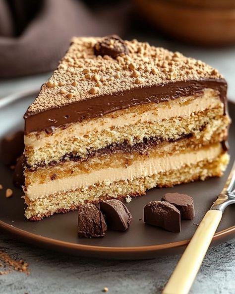 Kiev Cake Recipe, Ukrainian Dessert, Ukrainian Cake, Ukrainian Desserts, Kiev Cake, Chocolate Espresso Cake, Decadent Chocolate Desserts, Hazelnut Cake, Homemade Cake