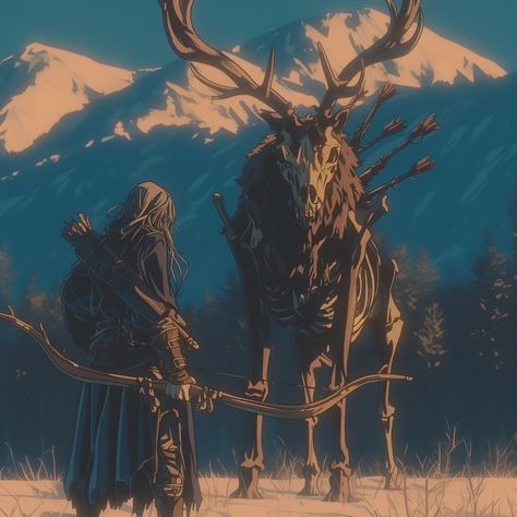 --The Thrill of the Hunt-- Wanna see yourself in this style? Feel free to message me for more info. #fyp #bflyzone #anime #fy #animeedits #concept #90s #conceptart #90saesthetic #hunt #hunter Hunt Aesthetic, Forest Hunter, Herne The Hunter, Dragon Hunter, The Wild Hunt, Monster Hunt, Hunting Art, Arm Art, See Yourself